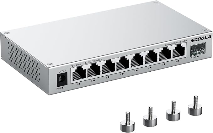 SODOLA 8-Port 2.5Gb Web Managed Switch by SODOLAPoENETWORKS