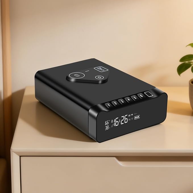 FTOP Biometric Fingerprint Gun Safe, Clock Handgun Safe - Image 6