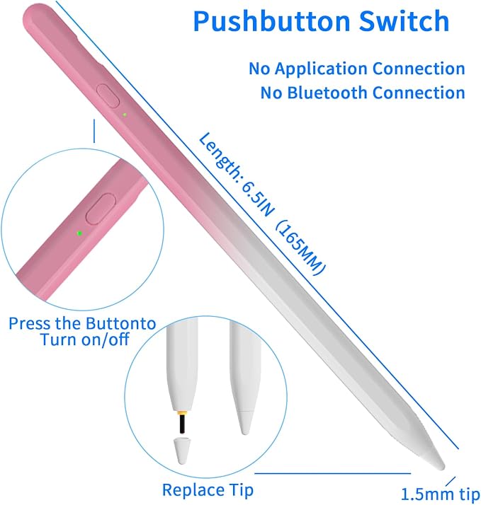 Stylus Pens for Touch Screens, Universal Fine Point iPad Pencil - Image 3
