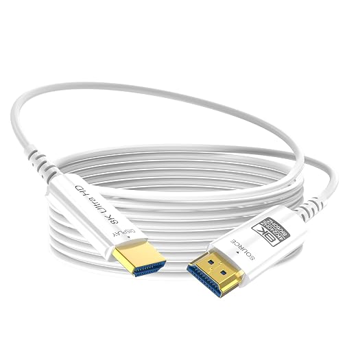 8K Fiber Optic HDMI Cable 100 FT, 8K@60Hz 4K@240Hz, Thin Extra Long HDMI Cable by DGHUMEN
