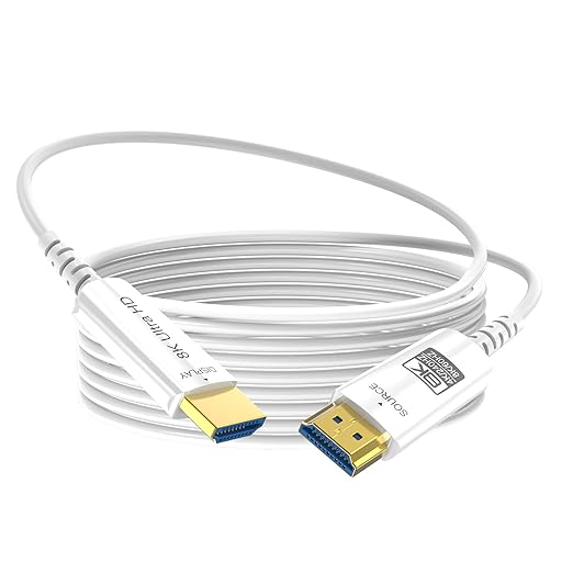 8K Fiber Optic HDMI Cable 130 FT, 8K@60Hz 4K@240Hz, Thin Extra Long HDMI Cable by DGHUMEN