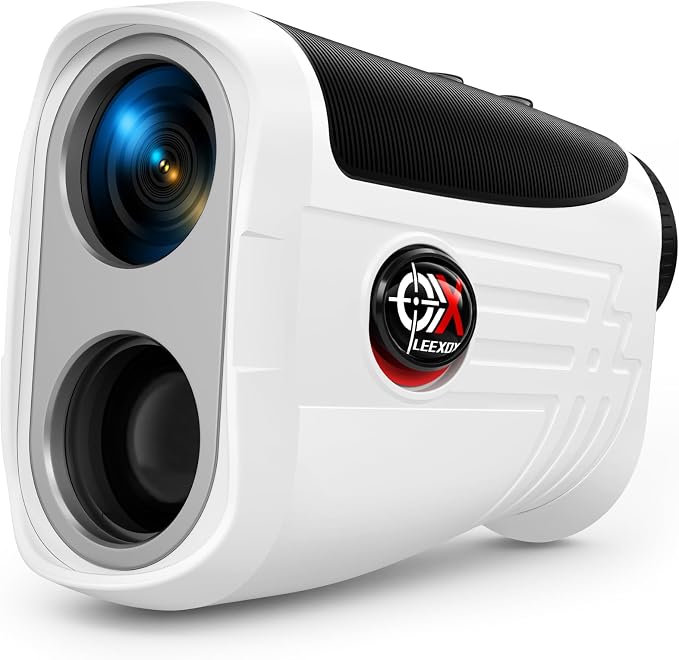 Golf Rangefinder with Slope Switch, Rechargeable Range Finder with Flag Lock by Leexox