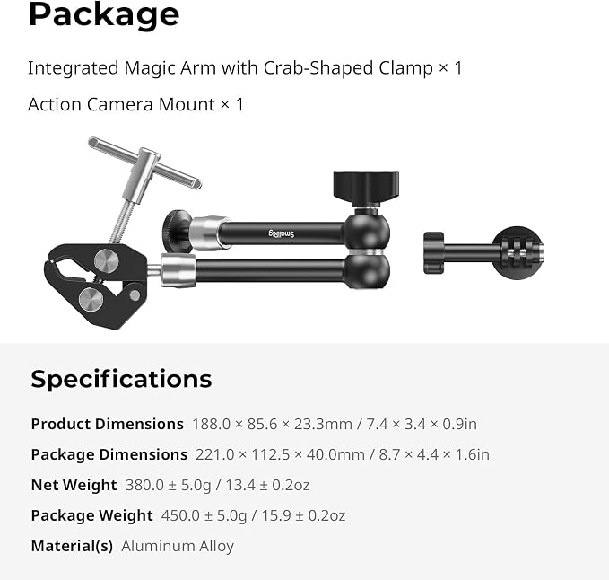 SMALLRIG Magic Arm with Super Clamp - Image 8
