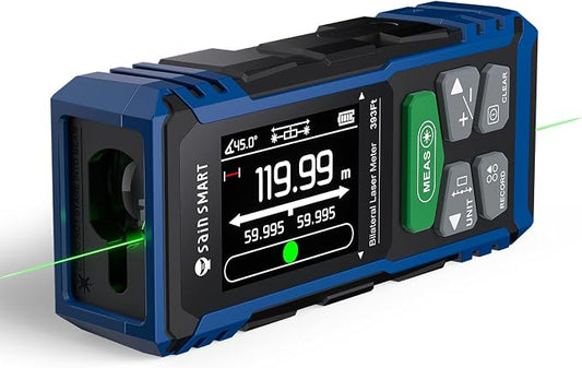 SainSmart Dual Laser Measuring Tool, 393Ft Green Bilateral Distance Meter by SainSmart