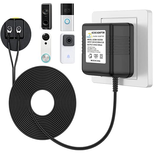 Doorbell Power Adapter 18V500MA Video doorbell Transformer by XZGm