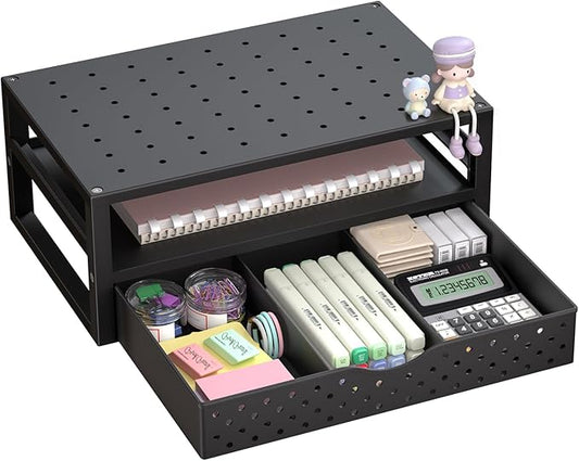WALI Monitor Stand Riser with Drawer, Desk Organizers and Accessories by WALI