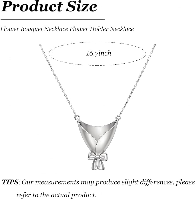 Wearable Flower Vase Necklace for Women, DIY Flower Bouquet Pendant Floral - Image 6