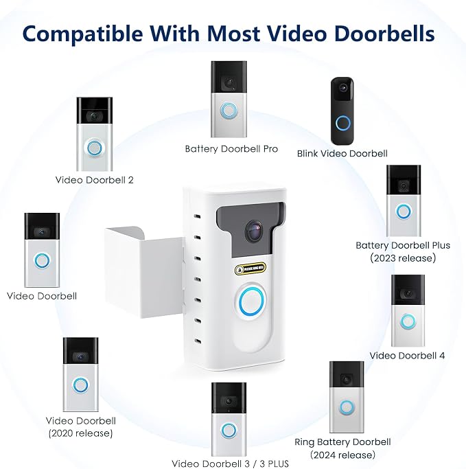 KIMILAR 2024 Upgrade Anti-Theft Video Doorbell Mount, Not Block Doorbell Motion - Image 2