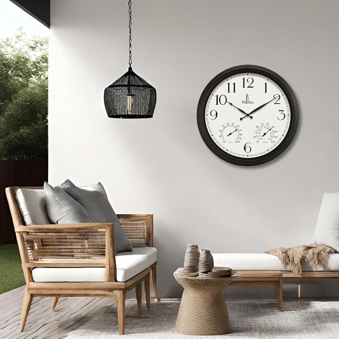 24 inch Outdoor Clocks for Patio Large Waterproof - Image 7