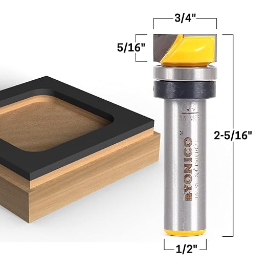 YONICO Flush Trim Router Bit 3/4-Inch Diameter 1/2-Inch Shank 14173 - Image 2