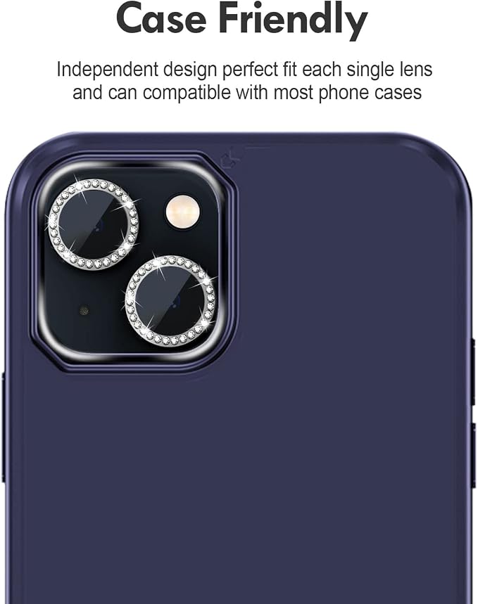 for iPhone 14 / iPhone 14 Plus Camera Lens Protector Bling, 9H Hardness - Image 6