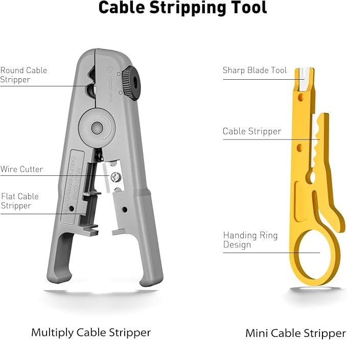 Cat7 RJ45 Crimping Tool, Ethernet Crimping Tool Kit - Image 5