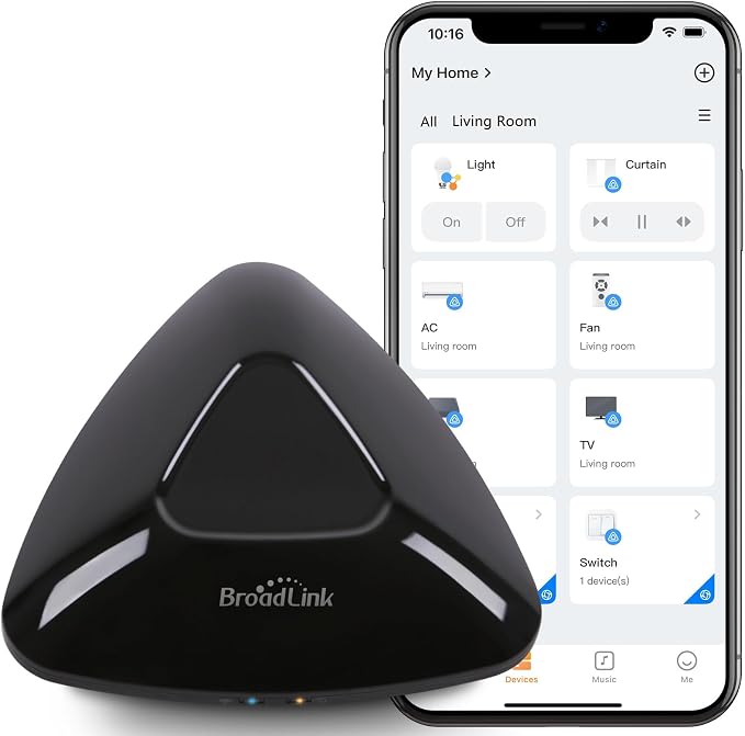 Broadlink RM MAX Smart Home Hub, Wi-Fi & BLE Universal Remote by BroadlinkOnline