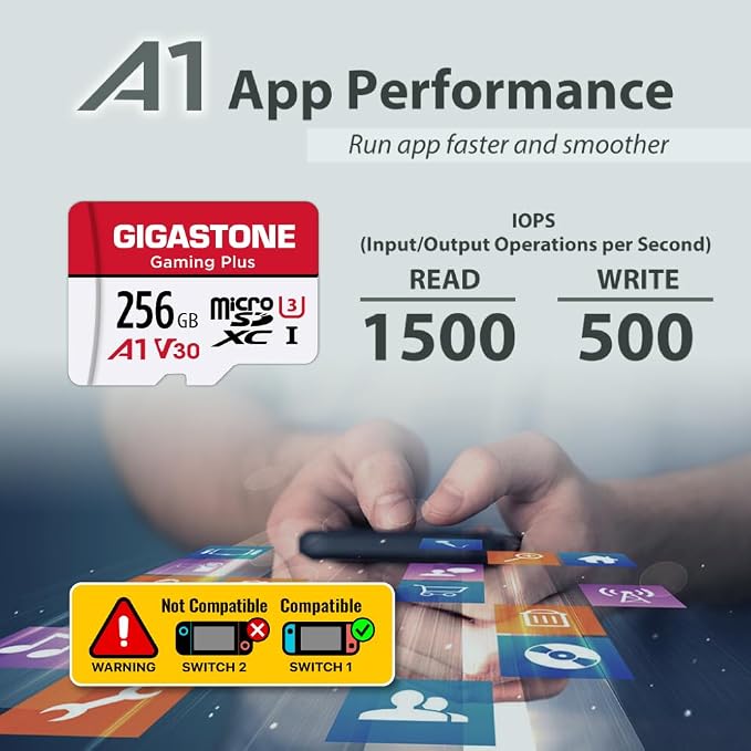 【for Switch 1 Only】 GIGASTONE 256GB Micro SD Card 5-Pack, Gaming Plus, - Image 9