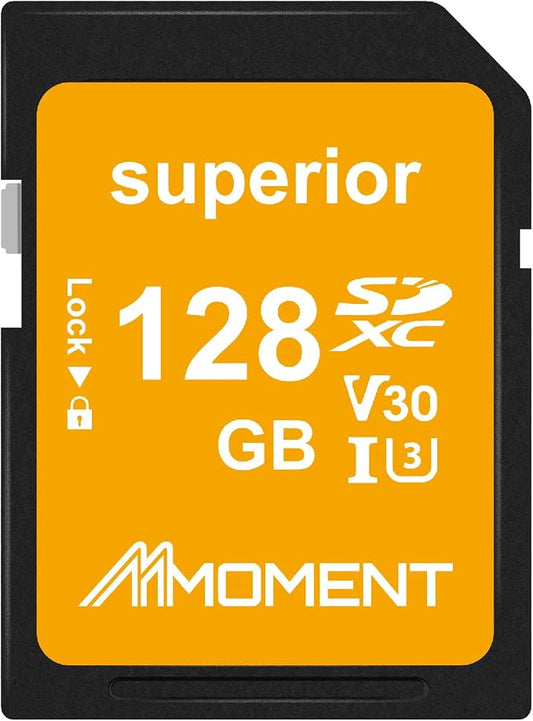 MMOMENT 128GB Full-Size SD Card UHS-I U3 V30 Class 10 High Speed SDXC – Up to by MMoment