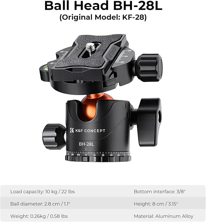 K&F CONCEPT 78 inch DSLR Camera Tripods - Image 6