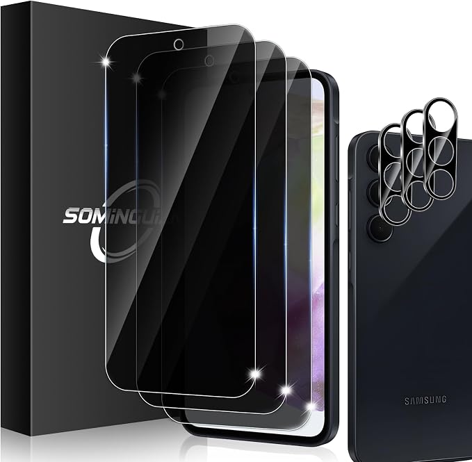 4+4 Pack for Samsung Galaxy Screen Protector Phone Camera Lens Protector by SOMINGUIZN