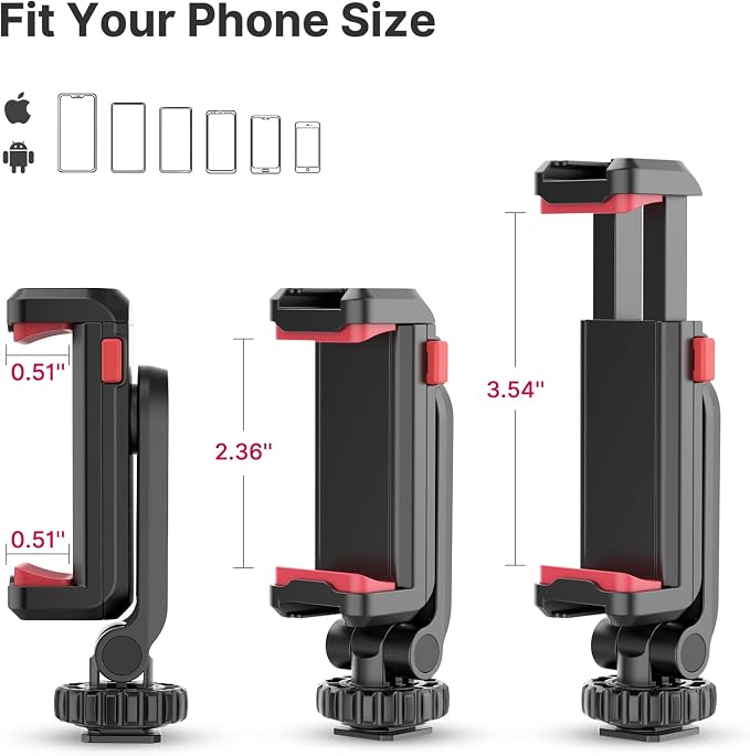 ULANZI ST-06S Phone Tripod Mount, Universal Smartphone Mount Adapter - Image 4