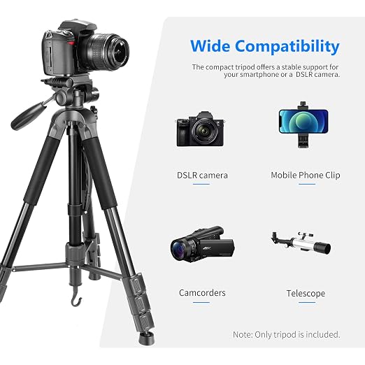 NEEWER Portable Aluminum Alloy Camera 2 in 1 Tripod Monopod Max. 70"/177cm - Image 6