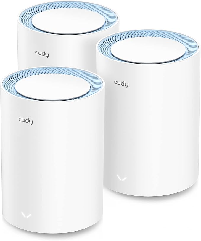 Cudy M1200 3-Pack AC1200 Whole Home Mesh WiFi System, 2.4GHz 5GHz Dual Band by Cudy