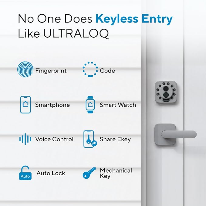 ULTRALOQ Bolt SE Smart Lock, Built-in Wi-Fi, Matter Over Thread, Works - Image 10