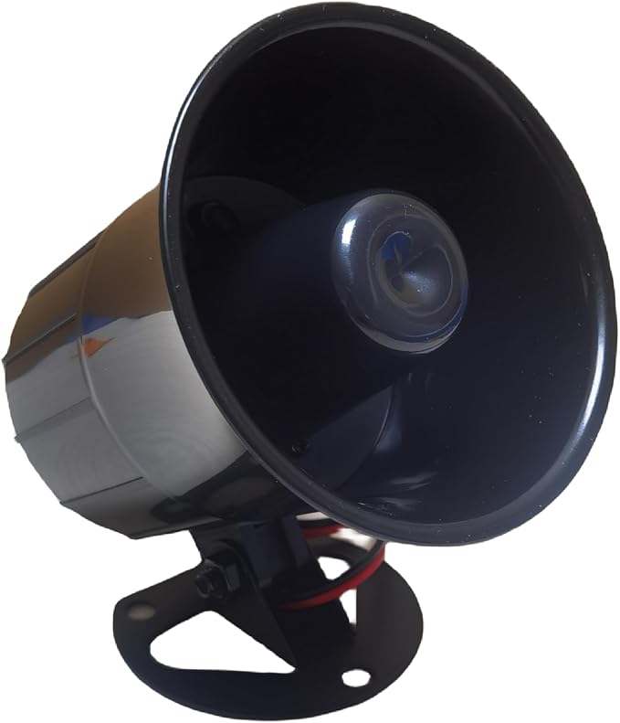 Wired Alarm Siren Horn 15W DC 6 to 12V Security Siren by Tokatuker