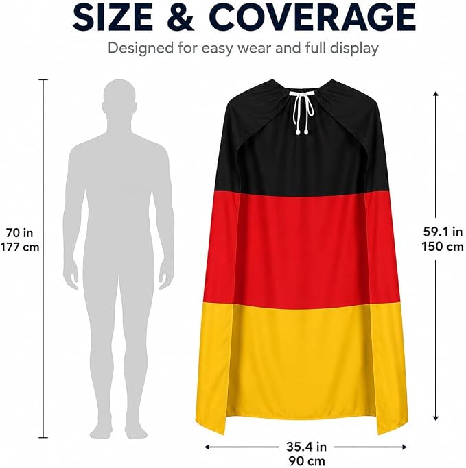 Flag Cape, Wearable Flag Costume, Be Suitable - Image 3