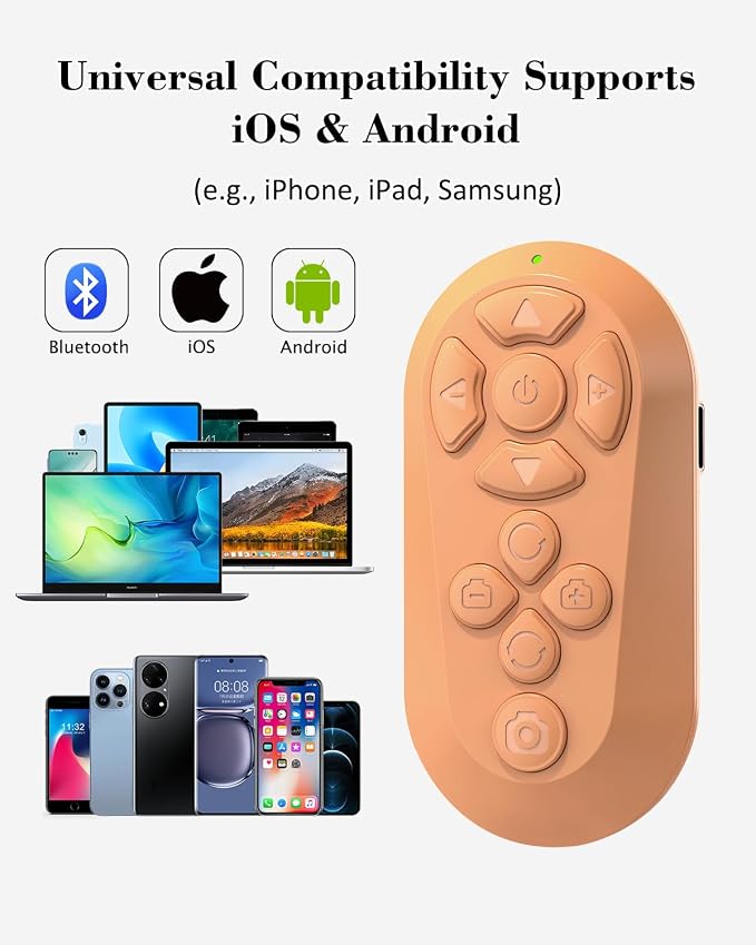Bluetooth Remote Controller for TikTok Scrolling/Camera/Video Recording/Kindle - Image 4