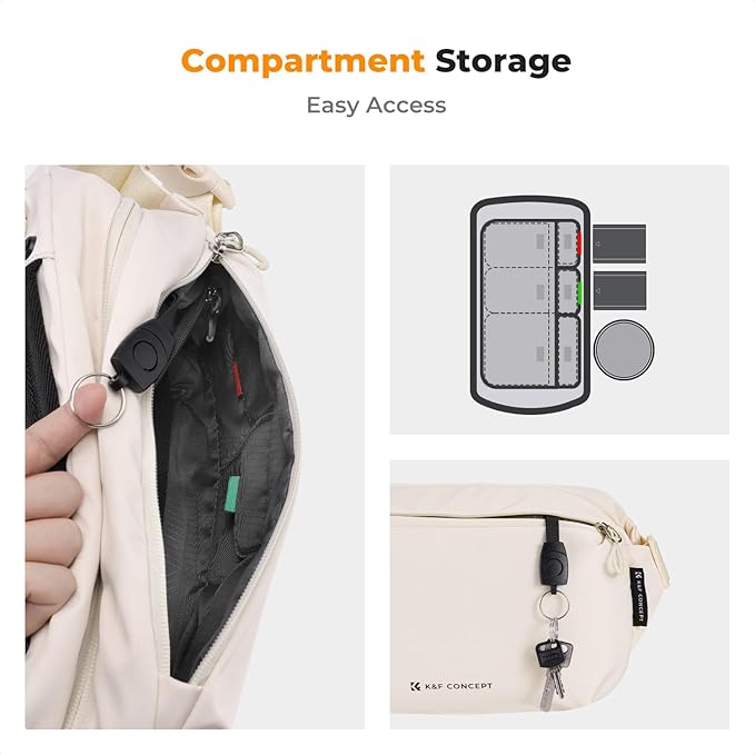 K&F CONCEPT Camera Sling Bag Crossbody Bag Waterproof Camera Shoulder Backpack - Image 4