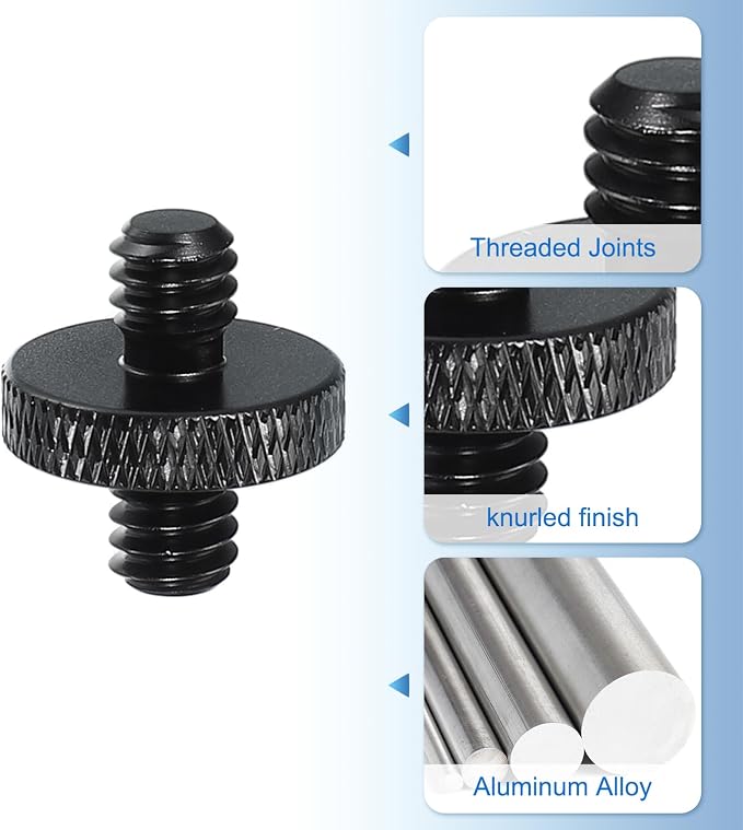 PATIKIL Tripod Screw Adapter 1/4" Male to 1/4" Male, 18 mm - Image 3