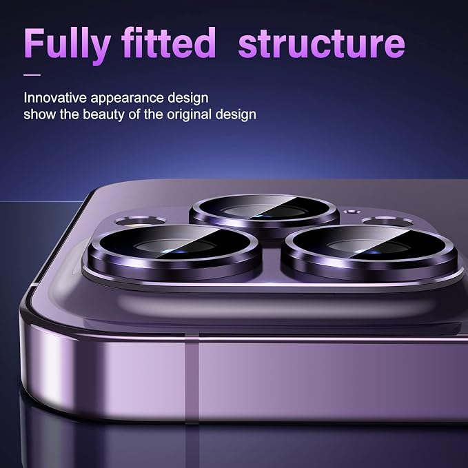 Uyiton for iPhone 14 Pro/iPhone 14 Pro Max Camera Lens Protector, 9H Tempered - Image 5