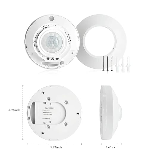 RAYZEEK DC 12/24V 10A Low Voltage Ceiling Sensor Pir Occupancy Motion Detector - Image 4
