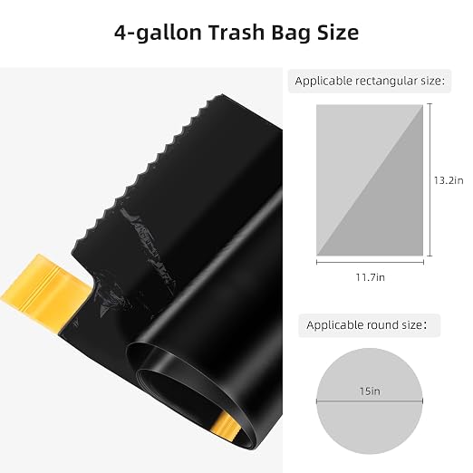 MOPALL Small Drawstring Trash Bag, 4 Gallon Garbage Bags - Image 8