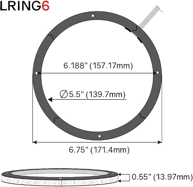 DS18 LRING6 6.5” RGB LED Speaker Ring – Waterproof Multi-Color LED Light Ring - Image 3