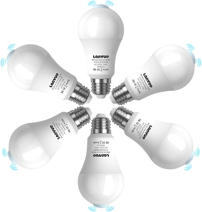 Motion Sensor Light Bulb, Activated Detector Light Bulb Indoor, Dusk to Dawn - Image 9