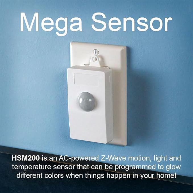 HomeSeer Smart Motion, Temperature & Light Sensor, AC Powered, Z-Wave Plus - Image 2