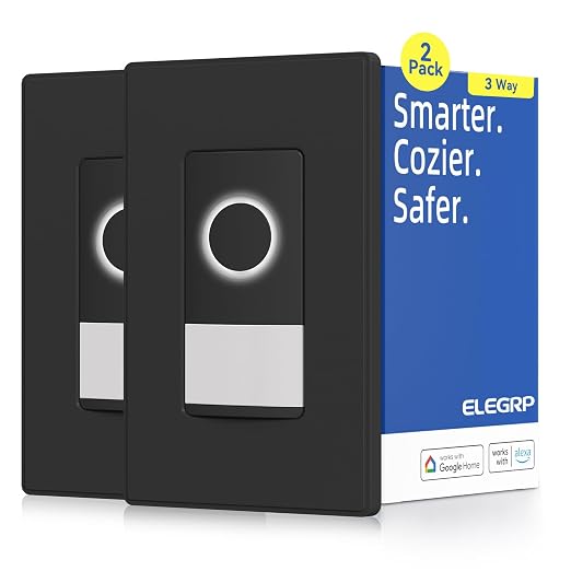 ELEGRP Smart Motion Sensor Switch, 2.4GHz Wi-Fi 3 Way Light Switch Compatible by ELEGRP%7CELEGROUP