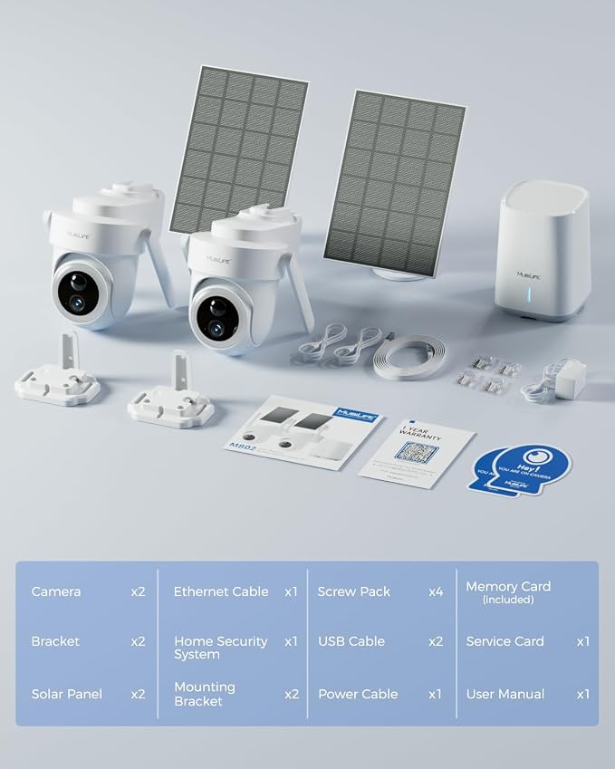 MUBILIFE 4K Security Cameras Wireless Outdoor, No Subscription, 8MP Solar - Image 9
