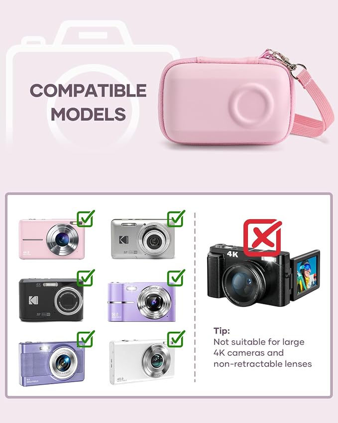 SQERO Digital Camera Case for KODAK PIXPRO FZ45 FZ55 & CAMKORY 1080P - Image 2