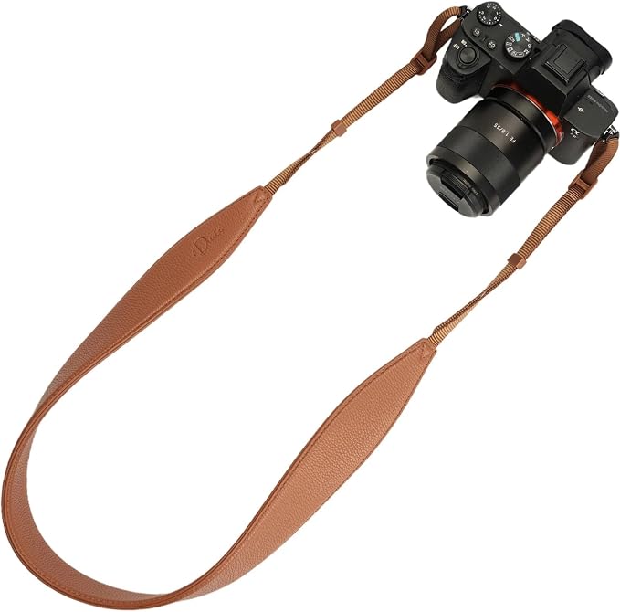 1.8”Wide Camera Strap, Fashionable PU Leather Camera Strap by Divvia