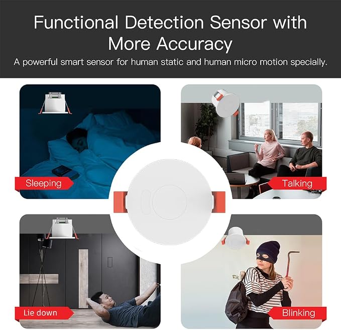 Presence Sensor, WenzhiIoT Smart Motion Sensor WiFi 5.8 GHz Radar MmWave - Image 7