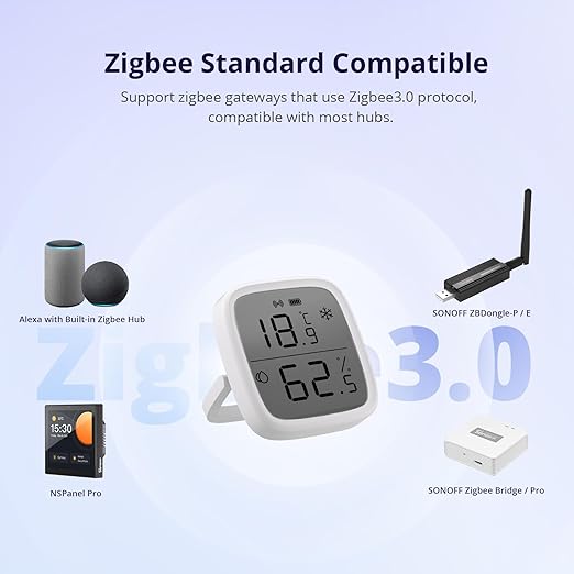 SONOFF Zigbee Indoor Temperature Humidity Sensor, SNZB-02D LCD Wireless Smart - Image 7