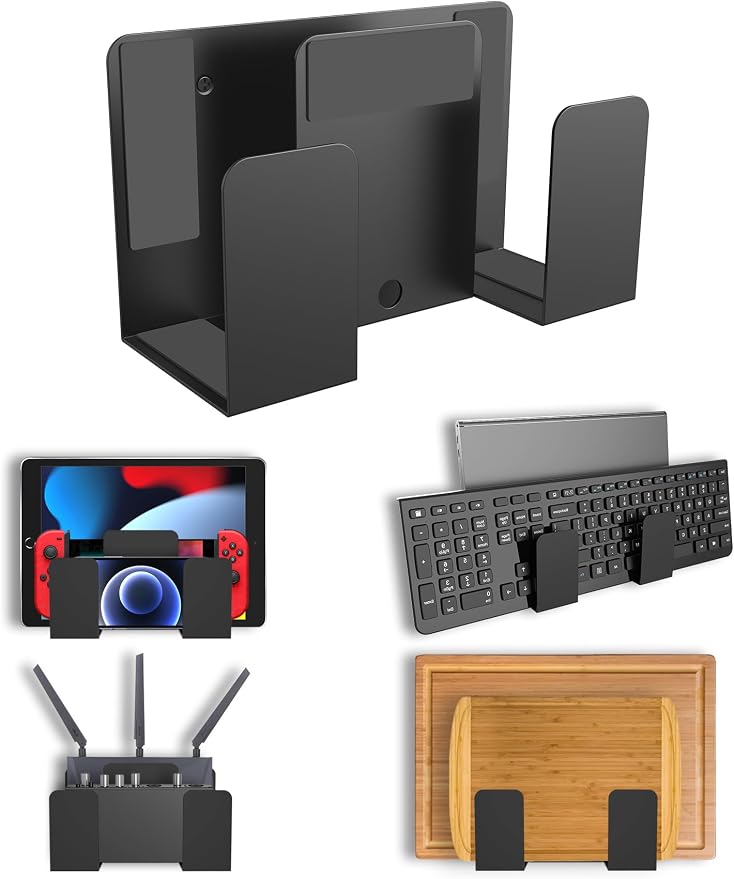 Universal Wall Mount for Laptop/Keyboard/Tablet/Kindle/Router/Modem/Cable Box by NOTMBESTM