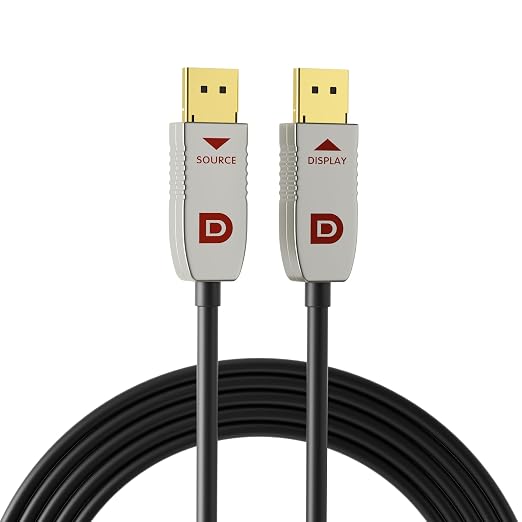 RUIPRO DisplayPort Cable 1.4, 8K Fiber Optic DP Cable 15ft, Supports 32.4Gbps by RUIPRO-ProfessionalQualityVideoandAudioYouCanSeeandHear