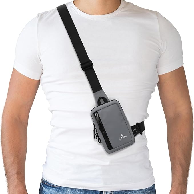 Peicees Small Crossbody Bag for Men Women Mini Sling Bag Travel Running Phone by Peicees