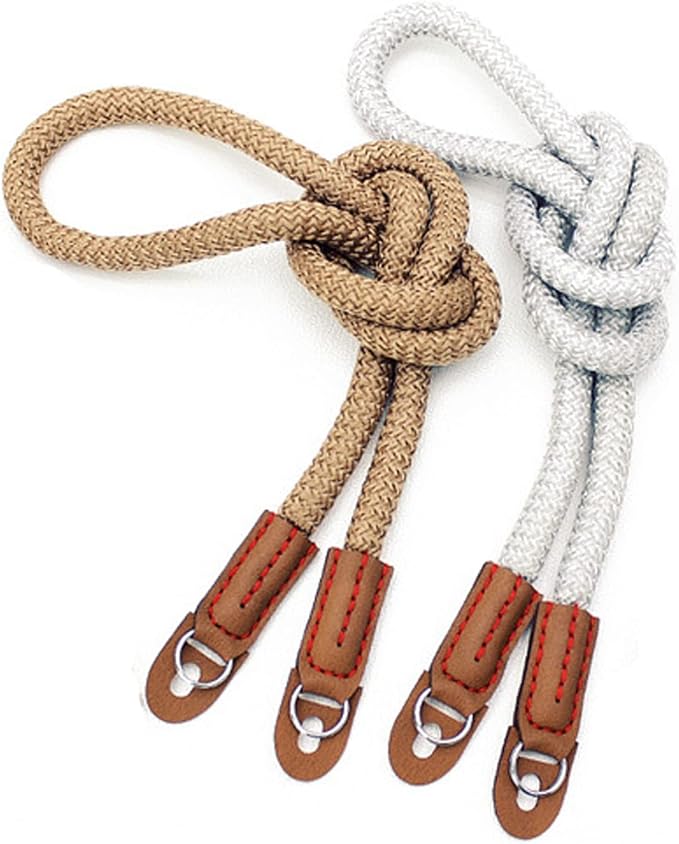 DOROM Vintage Handmade Cotton Leather Rope Camera Neck Strap - Image 5