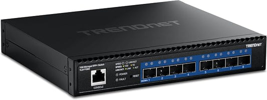 TRENDnet 8-Port 10G Layer 2 Managed SFP+ Switch, 8 x 10G SFP+ Ports, Web-Based by TRENDnet