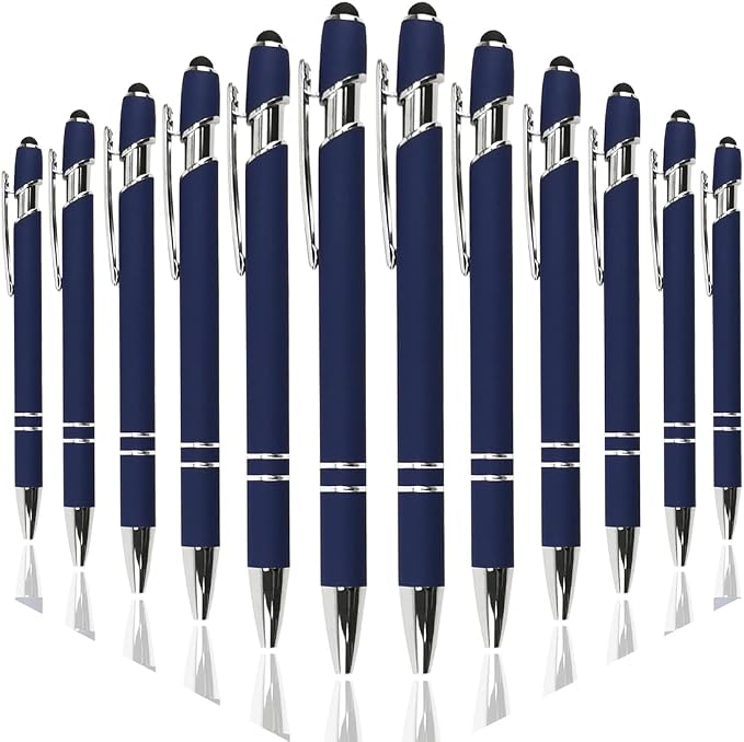 Oddmoal Ballpoint Pen with Stylus Tip, Soft Touch Click Metal Pen, 1.0mm Medium by Oddmoal