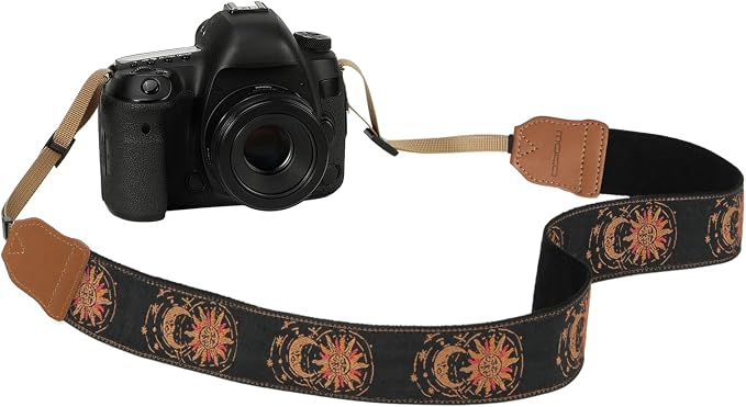 MoKo Camera Strap, Cotton Vintage Embroidered Camera Strap, Adjustable Neck & by MoKo