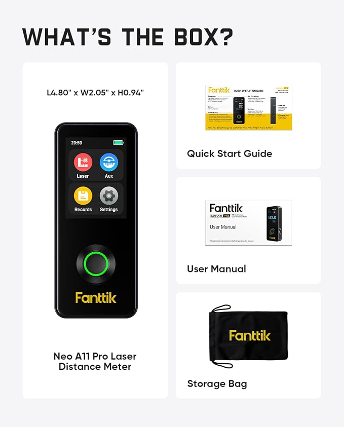 Fanttik Neo A11 Pro Laser Measuring Tool, 165FT Laser Measure - Image 9